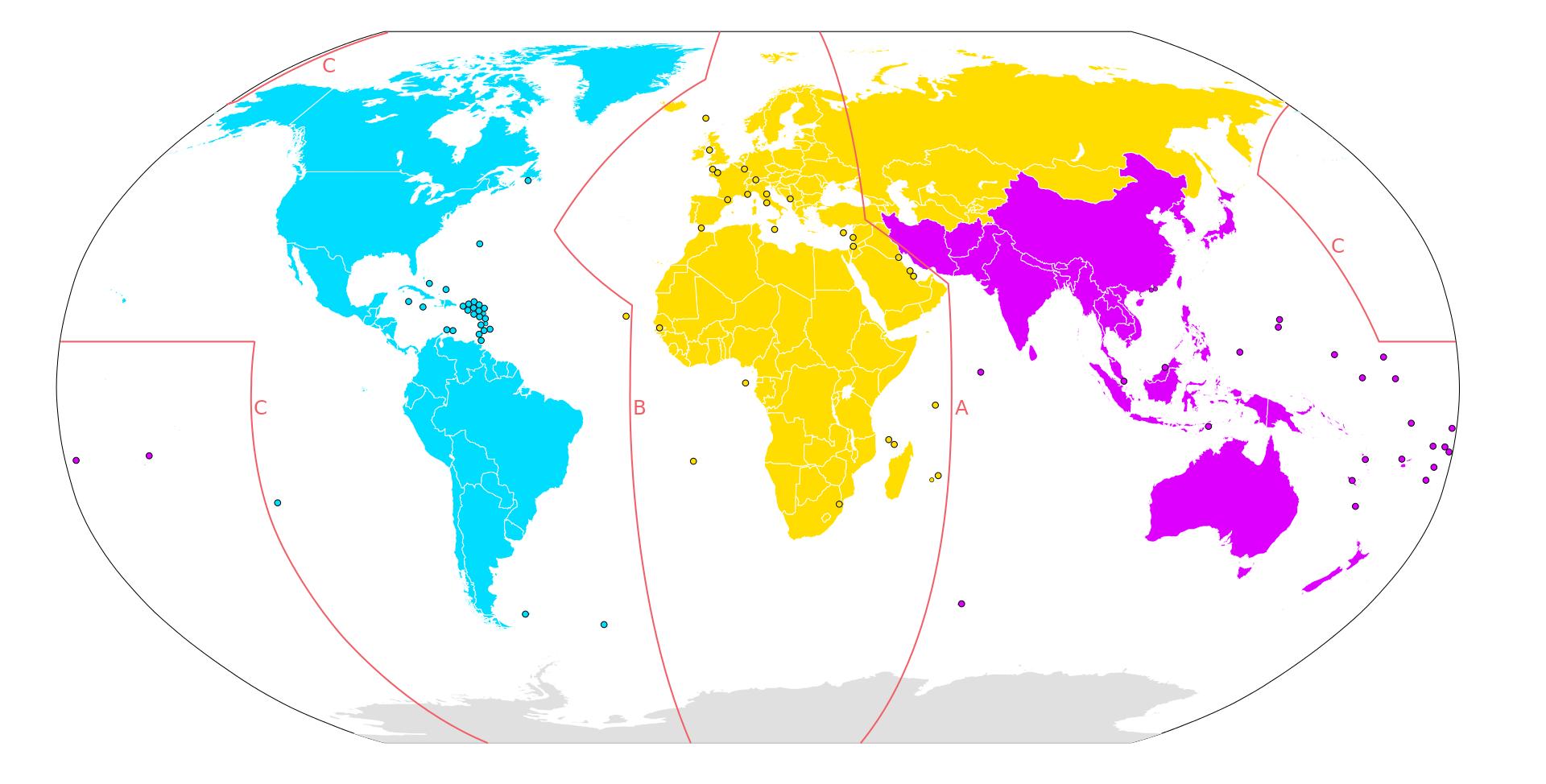 Region 1, 2, 3